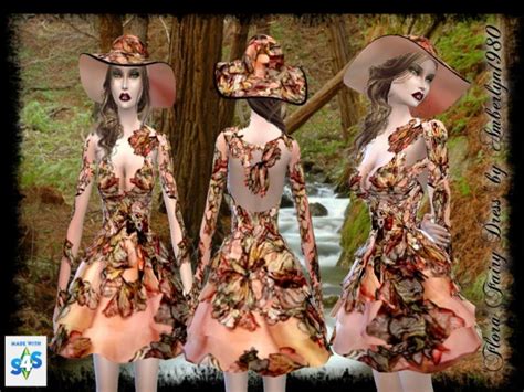 Amberlyn Designs Sims Flora Fairy Collection Dress And Hat • Sims 4