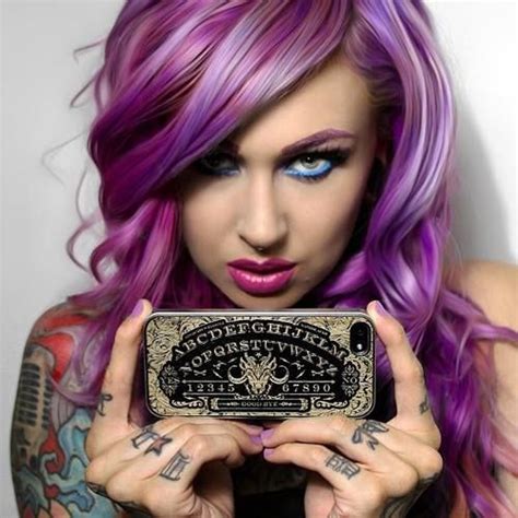 Purple Tattoos Purple Tattoos Girl Tattoos Hair Doo
