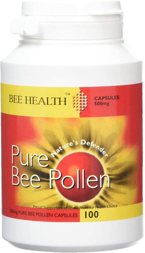 Bee Health 500mg Pure Bee Pollen 100 Capsules