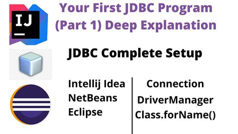 Jdbc Setup In Netbean Eclipse And Intellij Deep Explanation Of Jdbc