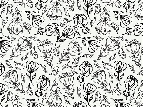 Black And White Floral Pattern By Arjunsainyarts On Dribbble