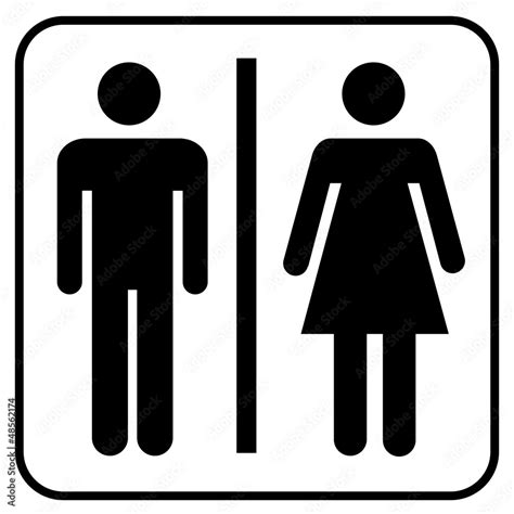 Wc Symbol Toilette Mann And Frau Stock Vector Adobe Stock