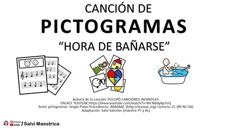 Hora De BaÑarse Canción Infantil Con Pictogramas Es La Hora De