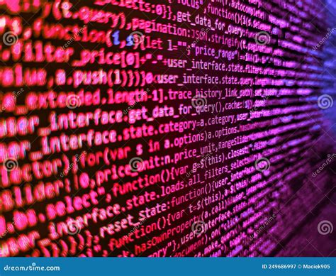 Programming Code Abstract Screen Of Software Developer Programming