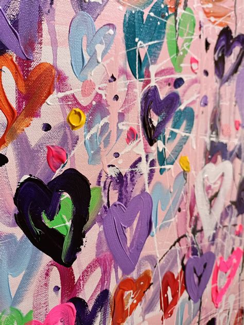 Home Love Hope Colorful Abstract Painting By Aliaksandra Tsesarskaya 2022 Painting