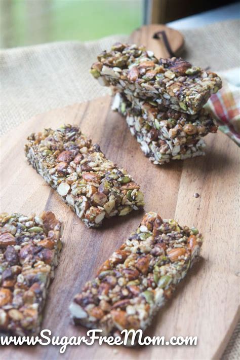 You can make your own homemade granola from ingredients that are probably sitting in your pantry right now. Sugar-Free Low Carb Granola Bars | Recipe in 2020 | Low carb granola, Low carb protein bars ...
