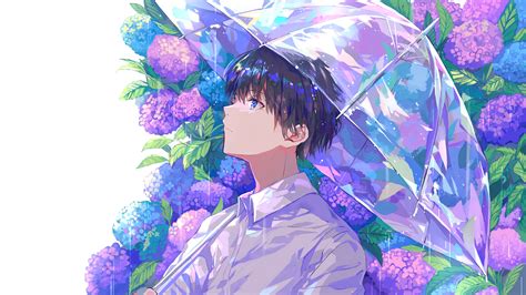 Anime Boy With Umbrella