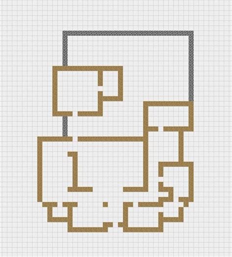 A medium house, with an enclosed yard, workshop, mezzanine bedroom, large fireplaces, lots of storage, and upstairs living room. minecraft house blueprints | Minecraft houses blueprints ...
