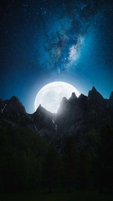 Mountain Moon Rise Iphone Wallpapers Iphone Wallpapers