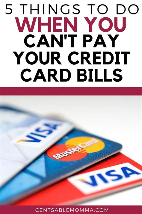 Credit card companies won't allow you to pay off your existing balance with another credit card. What to Do When You Can't Pay Your Credit Card Bills - Centsable Momma