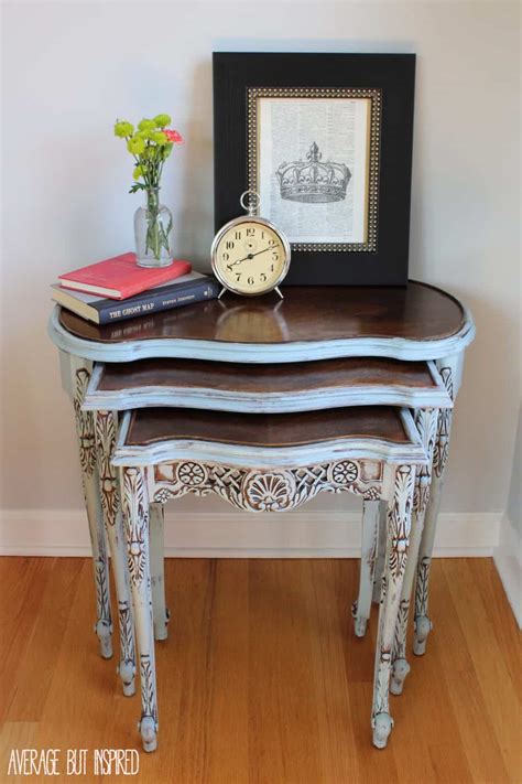 Jane harrington, owner of pieces hand painted furniture has been painting for over 30 years. Painted Nesting Tables Makeover