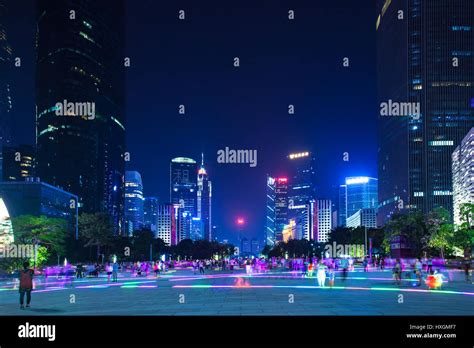 Guangzhou China October 4 2016 Dusk View Of The Flower Square And