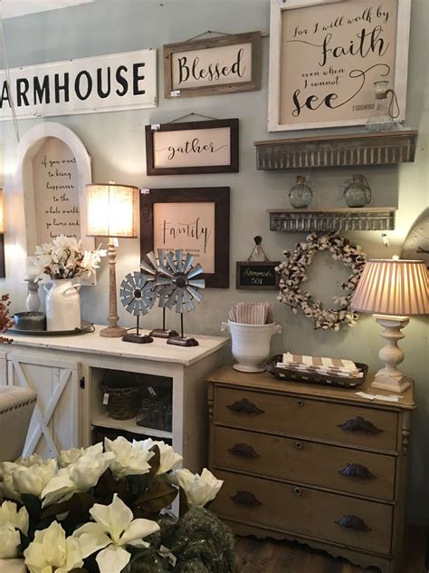 Farmhouse Decor Display At The White Rabbit In St Louis Shabby Chic