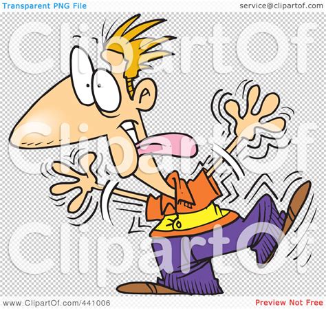 Royalty Free Rf Clip Art Illustration Of A Cartoon Goofy Man Shaking