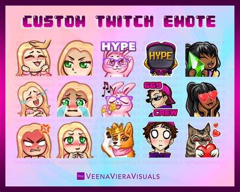 One Custom Emote For Twitch Facebook And Youtube Includes Etsy Finland