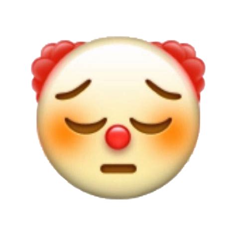 Clown face was approved as part of unicode 9.0 in 2016 and added to emoji 3.0 in 2016. emoji clown - Sticker by CuteGirl