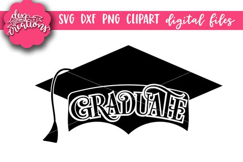 Graduate Grad Cap Svg Dxf Png Digital Files