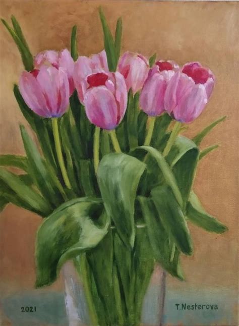 Tulip Painting Flower Art Painting Oil Painting On Canvas Watercolor