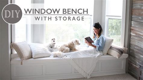 See more ideas about bench with storage, bedroom bench, storage. DIY Window Bench with Storage Ft. Lamps Plus - YouTube