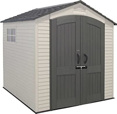 Amazon Com Lifetime Outdoor Storage Dual Entry Shed X Ft Desert Sand Everything Else