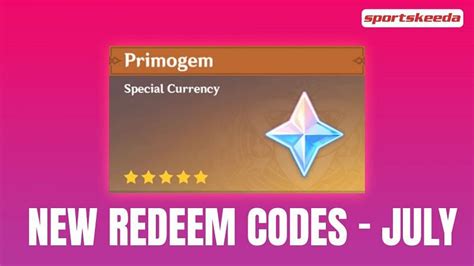 Genshin Impact Redeem Codes For Today July 9 300 Free Primogems