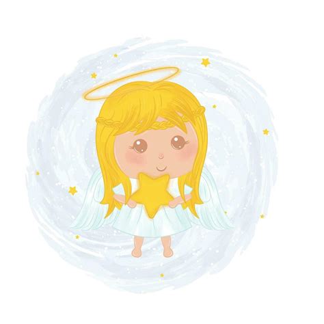 Isolated Cute Female Angel Character Vector 25751597 Vector Art At Vecteezy