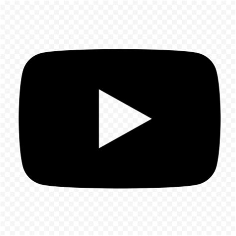 HD Black Outline Youtube YT Logo Sign Icon PNG Citypng