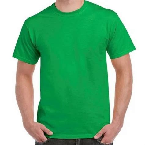 Cotton Plain Green Round Neck T Shirt At Rs 190piece In New Delhi Id
