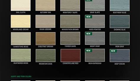 hardie plank color chart
