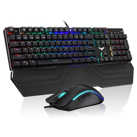 Buy Havit Mechanical Keyboard And Mouse Combo Rgb Gaming 104 Keys Blue