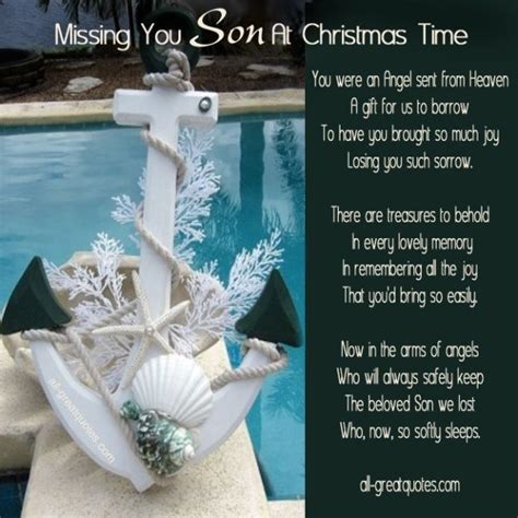 Memorial Cards For Son At Christmas You Were An Angel Sent Fro Heaven
