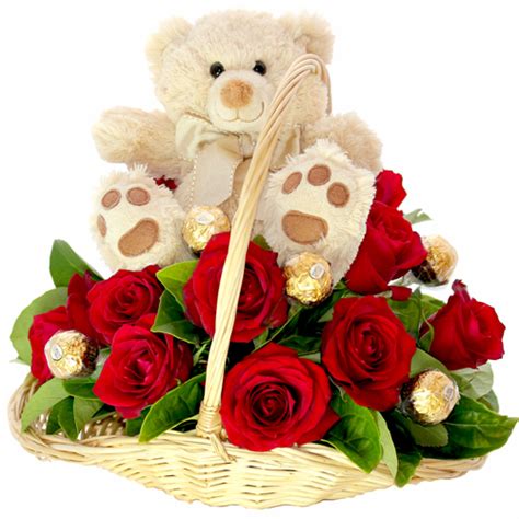 Surprise someone you adore with a cute teddy bear with flowers delivery. Send Teddy bears to India flower gifts Same day delivery