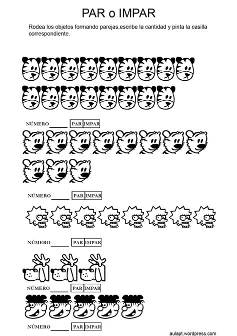 Numeros Pares E Impares Para Imprimir Educa