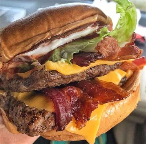 Yummy Foooooood Bacon Double Cheeseburger Fast Food Items Food Goals Food Cravings