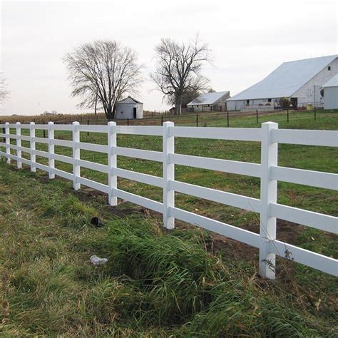 Vinyl Fence Heavy Duty 4 Rail Horse Pvc Farm Fence China Horse Fence
