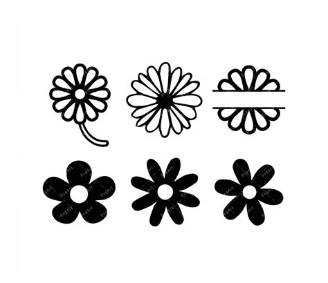 Daisy Flower Svg Daisy Svg Flower Svg Sunflower Svg D