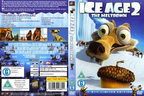 Ice Age 2 The Meltdown 2006 R2 Cartoon Dvd Cd Label Dvd Cover