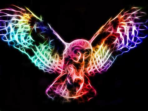 Fractal Owl In Flight By Minimoo64 On Deviantart Fractais Arte