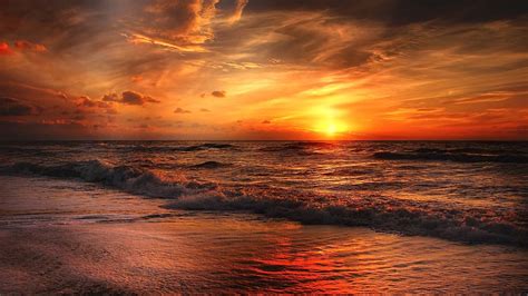 2560x1440 Beach North Sea Sunset 1440p Resolution Hd 4k Wallpapers