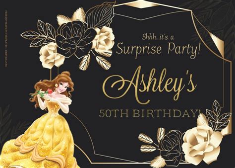 7 Dancing In The Dark Belle Birthday Invitation Templates Download