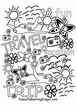 Travel Pages Colouring Printable Adults Colour Travels sketch template