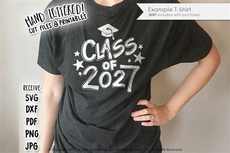 Class Of 2027 Svg Graduation Svg Cut File Hand Lettered Etsy Singapore
