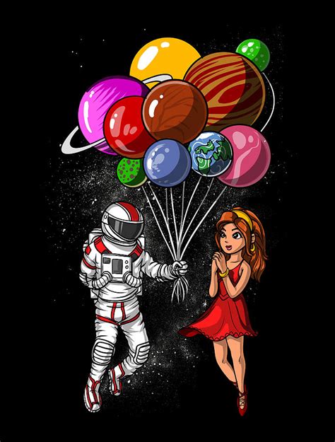 Astronaut Couple Digital Art By Nikolay Todorov Fine Art America