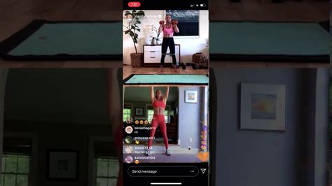 kira stokes with candace cameron bure ig live workout may 4 2020 youtube