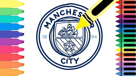 From the 1926 fa cup final until the 2011 fa cup final, manchester city shirts were adorned with the coat of arms of the city of manchester for cup finals. How to Draw Manchester City FC Badge - Drawing the Man ...