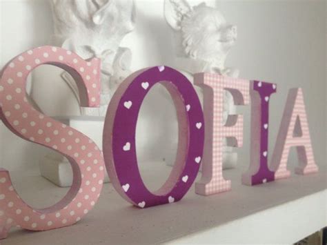 Decorated Wooden Letters Baby Children Names Letras De Madera Letras