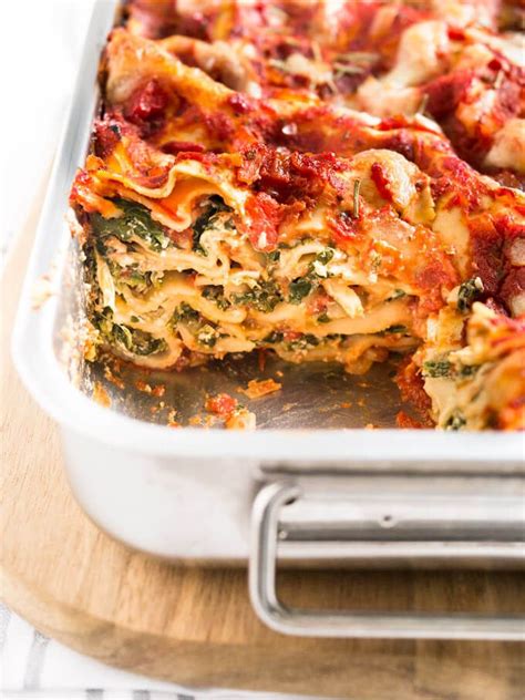 Easy Vegetarian Spinach Lasagna W Ricotta Vegetarian Lasagna Recipe