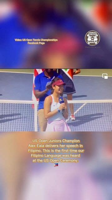 When In Manila Sports On Instagram History Was Made Today Filipina Tennis Prodigy Alex Eala