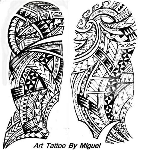 Dessins De Tatouage Maori Pour L Paule Et Le Bras Polyn Sien Maori