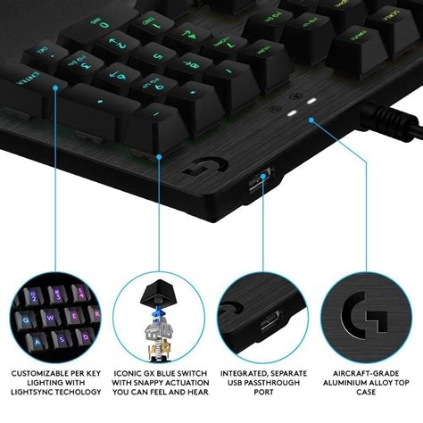Logitech G513 Carbon Gx Blue Rgb Gaming Keyboard Mechanical Clicky